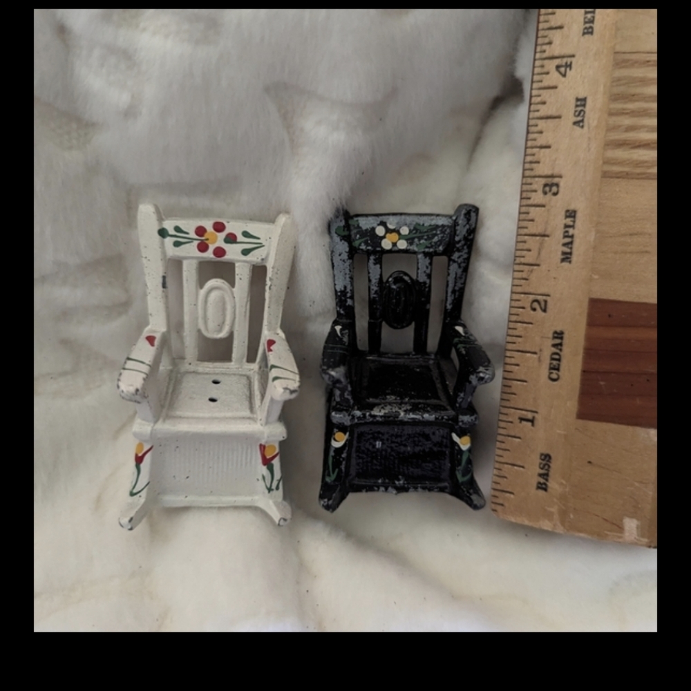Vintage iron salt and pepper shakers